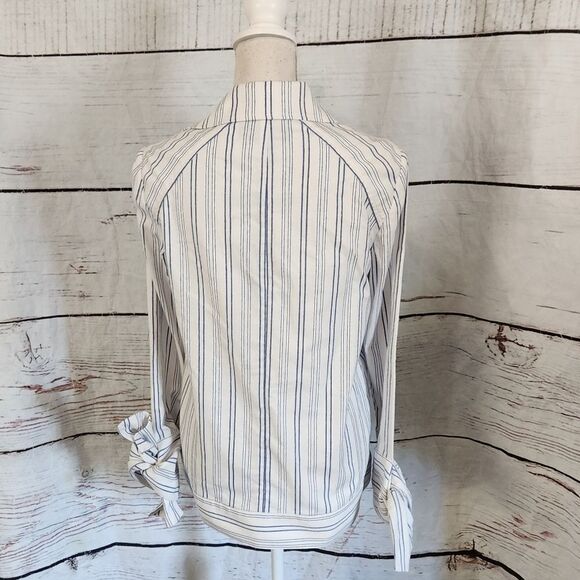 BCBGMaxAzaria Dean Striped Moto Jacket Size XS NWT - Picture 2 of 7